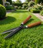Brown Grass Shears with Wooden Handles
