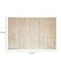 Beige Viscose Solid 4ft x 6ft Hand Woven Carpet