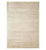 Beige Viscose Solid 4ft x 6ft Hand Woven Carpet