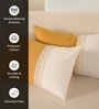 Handmade  Cotton Mustard and Off White  Crochet with Flap  Set of 2 (12x18inches) Cushion Covers