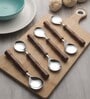 Handmade Brown Stainless Steel (Set of 6) Dessert Spoon