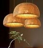 Handmade Bamboo Pendant Lamp (Beige)