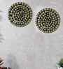 Handmade Black Colour 15 Inch Wall Art In Mosaic Design (Set Of 2)