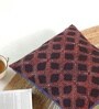 Handmade Block Printed Cotton Brick Red & Black Set of 4(16x16inches) Cushion Cover