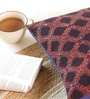 Handmade Block Printed Cotton Brick Red & Black Set of 4(16x16inches) Cushion Cover