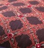 Handmade Block Printed Cotton Brick Red & Black Set of 4(16x16inches) Cushion Cover
