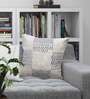 Handmade Blue 22 x 22 Inch Jaipur Block Printed Cotton Cushion Cover
