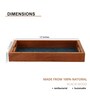 Handmade Blue Chatai Small Tray in Acacia Wood