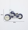 Handmade Blue Metal Bullet Bilke Wall Hanging Clock