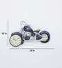 Handmade Blue Metal Bullet Bilke Wall Hanging Clock