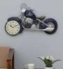 Handmade Blue Metal Bullet Bilke Wall Hanging Clock