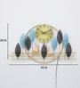 Handmade Blue Metal Deer Wall Hanging Clock