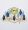 Handmade Blue Metal Deer Wall Hanging Clock