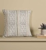 Handmade Cotton Aqua Green and Off White (18x18inches) Cushion Covers