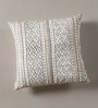 Handmade Cotton Aqua Green and Off White (18x18inches) Cushion Covers