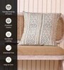 Handmade Cotton Aqua Green and Off White (18x18inches) Cushion Covers