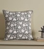Handmade Cotton Charcoal and Off White (18x18inches) Cushion Covers