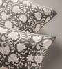 Handmade Cotton Charcoal and Off White Set of 2 (18x18inches) Cushion Covers