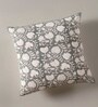Handmade Cotton Charcoal and Off White Set of 2 (18x18inches) Cushion Covers