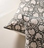 Handmade Cotton Charcoal and Off White Set of 2 (18x18inches) Cushion Covers