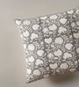 Handmade Cotton Charcoal and Off White Set of 4 (18x18inches) Cushion Covers