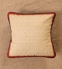 Handmade Cotton Ivory, Maroon, and Navy Blue (16x16inches) Cushion Covers