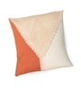 Handmade Cotton Rust and Off White Crochet (16x16inches) Cushion Covers