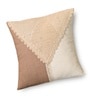 Handmade Cotton Taupe and Off White Crochet (16x16inches) Cushion Covers