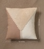 Handmade Cotton Taupe and Off White Crochet Set of 4 (16x16inches) Cushion Covers