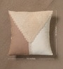 Handmade Cotton Taupe and Off White Crochet Set of 4 (16x16inches) Cushion Covers