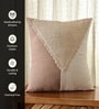 Handmade Cotton Taupe and Off White Crochet Set of 4 (16x16inches) Cushion Covers