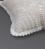 Handmade Crochet Cotton Boho Off white Set of 2 (16x16inches)Cushion Cover