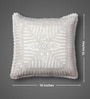 Handmade Crochet Cotton Boho Off white Set of 2 (16x16inches)Cushion Cover
