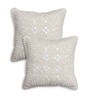 Handmade Crochet Cotton Boho Off white Set of 2 (16x16inches)Cushion Cover