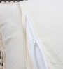 Handmade Crochet Cotton Boho Off white Set of 2 (16x16inches)Cushion Cover