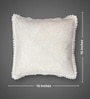 Handmade Crochet Cotton Boho Off white Set of 2 (16x16inches)Cushion Cover