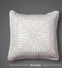 Handmade Crochet Cotton Boho Off white Set of 2 (16x16inches)Cushion Cover