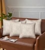 Handmade Crochet Cotton Boho Off white Set of 4 (16x16inches)Cushion Cover