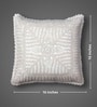 Handmade Crochet Cotton White Set of 2(16x16inches) Cushion Covers
