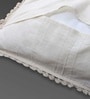 Handmade Crochet Cotton White Set of 2(16x16inches) Cushion Covers