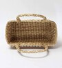 Handmade Designer Chic Dry Grass Bag | Jute Handbag | Carry Tote Bags for Women | Small Shopping bag | storage baskets (Small