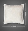 Handmade Embroidered Cotton Brick Red Set of 4(16x16inches) Cushion Covers
