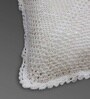 Handmade Embroidered Cotton Brick Red Set of 4(16x16inches) Cushion Covers