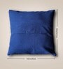 Handmade Embroidered Cotton Indigo Green Set of 4(16x16inches) Cushion Covers