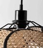 Handmade Floral Webbing Rattan Cane & Sea Grass Pendant Hanging Light (Beige & Black)