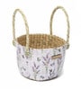 (1Pc) Lavender Straw Round Storage Basket & Gift Hamper