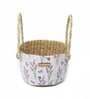 (1Pc) Lavender Straw Round Storage Basket & Gift Hamper