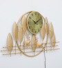 Handmade Gold Metal Deer Wall Hanging Clock