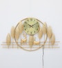 Handmade Gold Metal Deer Wall Hanging Clock