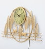 Handmade Gold Metal Deer Wall Hanging Clock